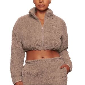 NWT Skims Sherpa Zip Up Jacket Tigers Eye L